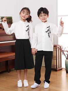 儿童民国风中小学男女童大合唱演出服装朗诵运动会表演服五四青年