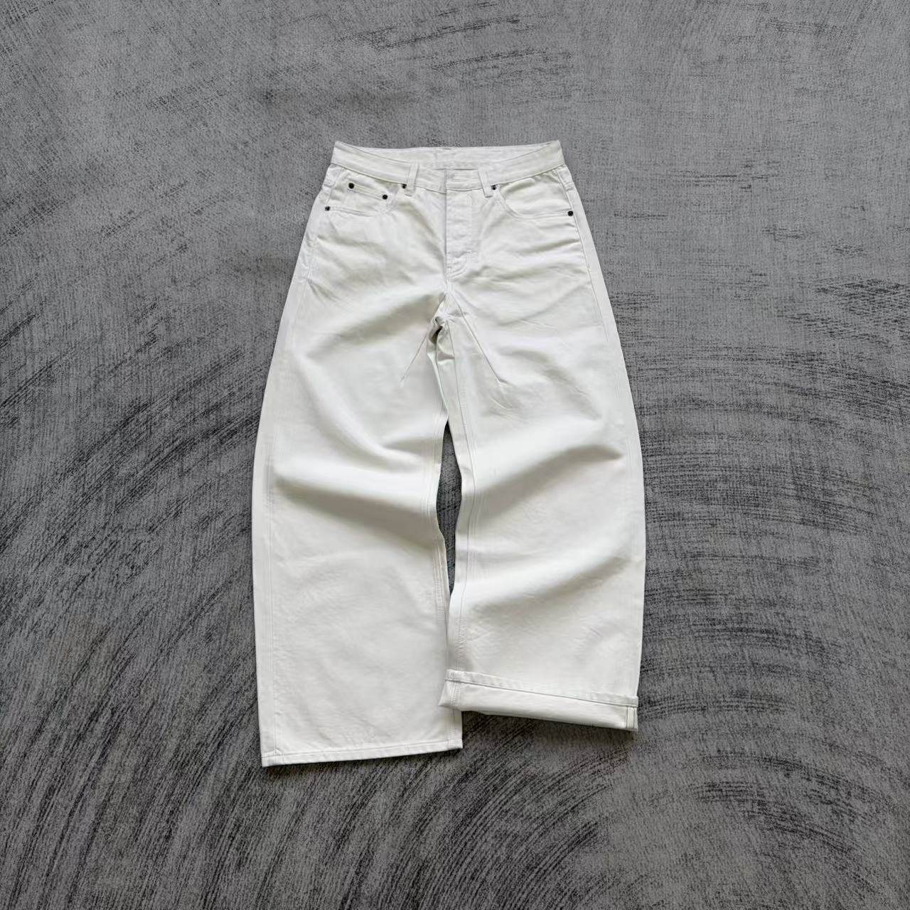 thumbnail for Fmade pure white and red trimmed denim