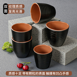 双色密胺商用杯子牛肉火锅店客房专用水杯塑料耐摔定制LOGO餐具
