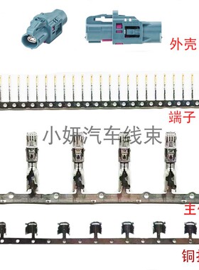 罗森博格H-MTD线材散件E6K10A-1CAZ5-Z万兆车载以太网口万兆线材