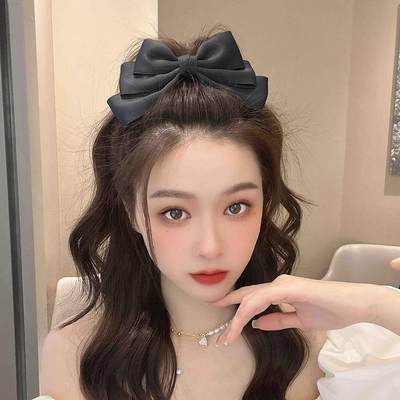 在逃公主蝴蝶结发夹红色