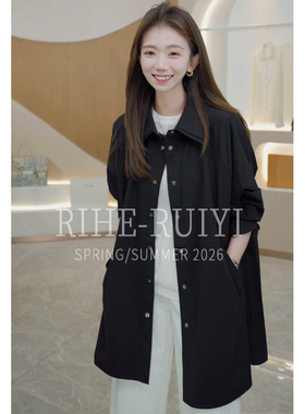 RH 【双层领】新款质感老钱小LPOLO双层领长袖风风衣外套SEDK069