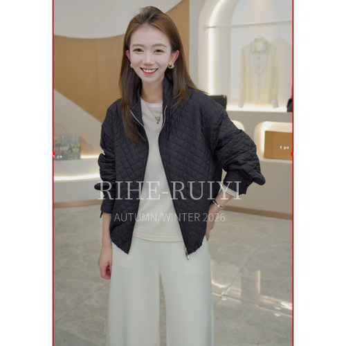RH【3M轻暖格】质感老钱休闲显瘦立领3M棉衍缝薄棉服棉衣98800