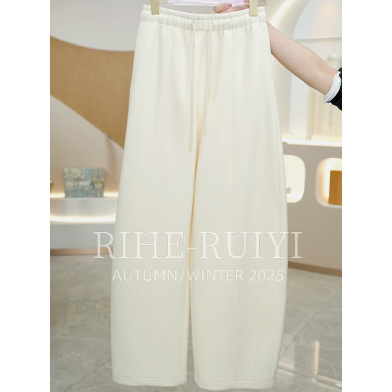 R H 【羊毛醋酸】25100冬装时尚复古休闲高腰休闲裤