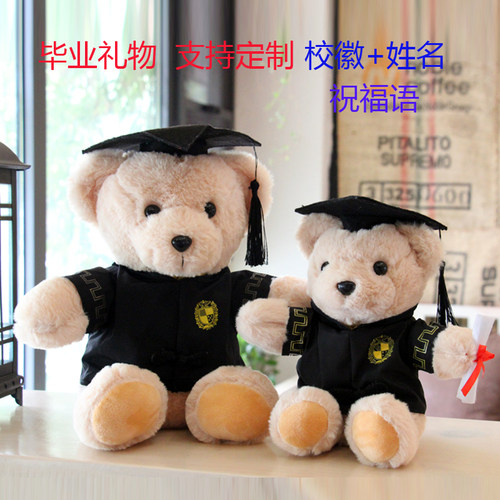 毕业礼品公仔娃娃pp棉玩偶博士熊