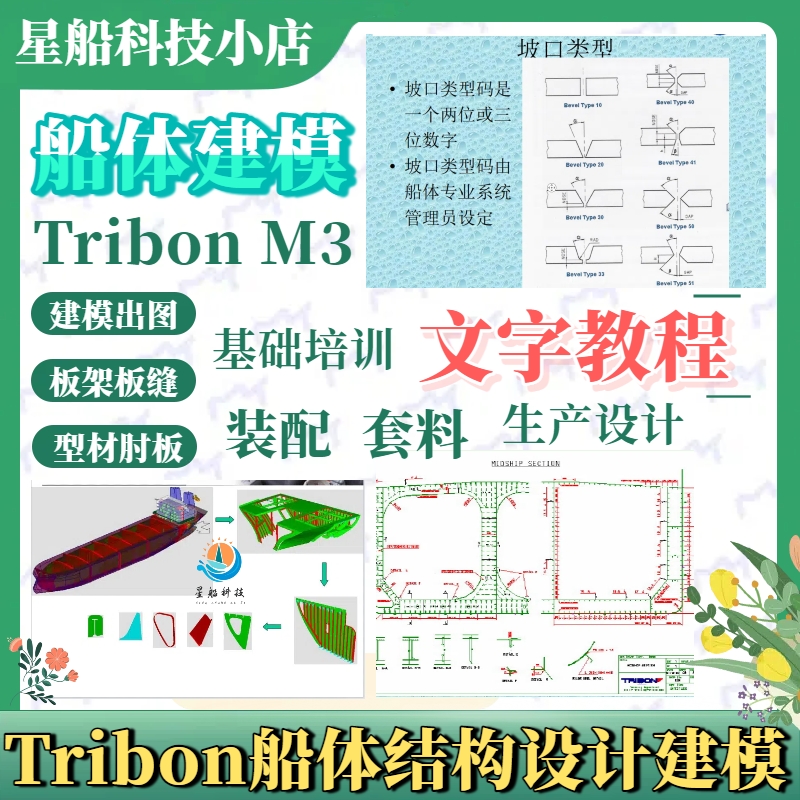 Tribon M3船舶生产设计船体结构三维模型建模套料出图文字教程