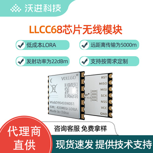 LLCC68芯片lora模块替SX1278/1268小尺寸433MHZ无线射频模块