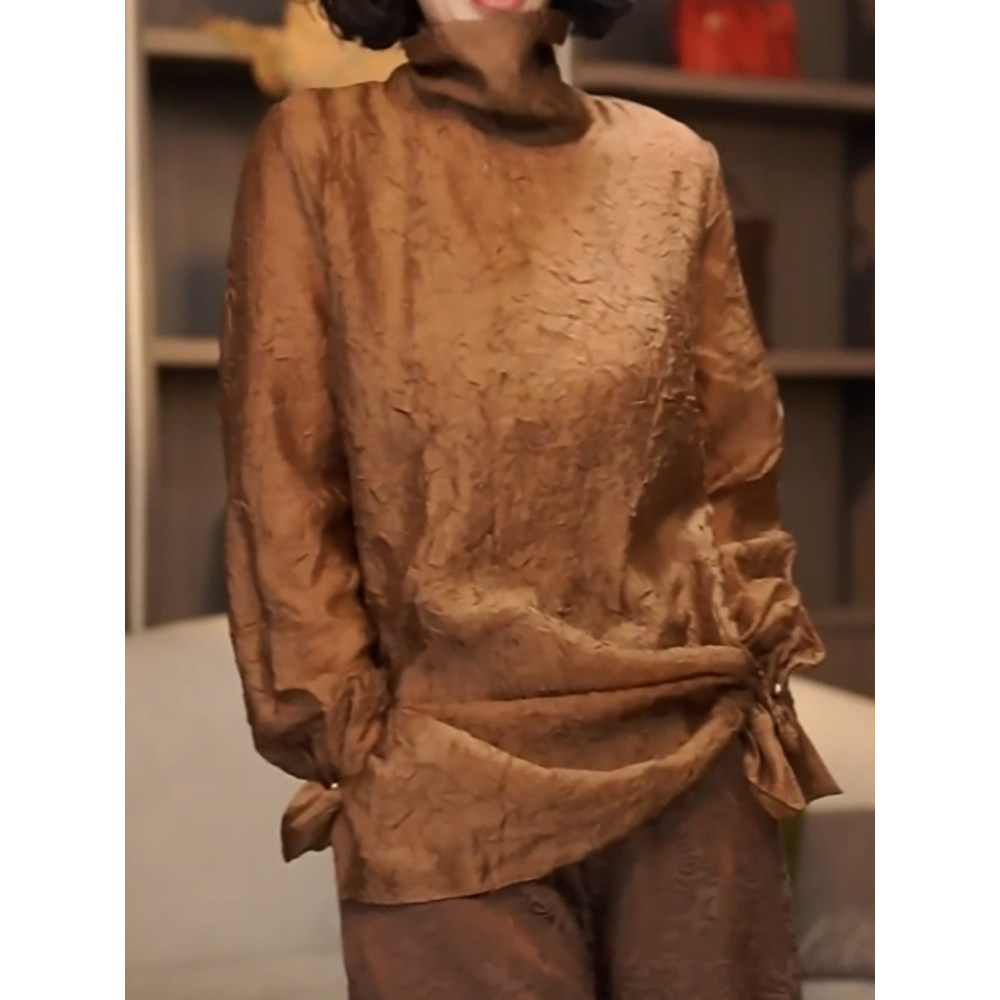 法式轻奢高级感长袖衬衫2026春季新款优雅名媛风高领百搭显瘦衬衣,女装/女士精品,衬衫,淘宝优惠券,粉丝福利购,淘宝优惠卷