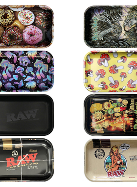 大号RAW金属托盘马口铁收纳盘手卷醒草手卷丝操作盘 Rolling Tray