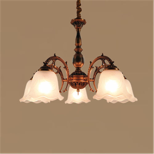 10-25平米欧式铁艺吊灯红古铜