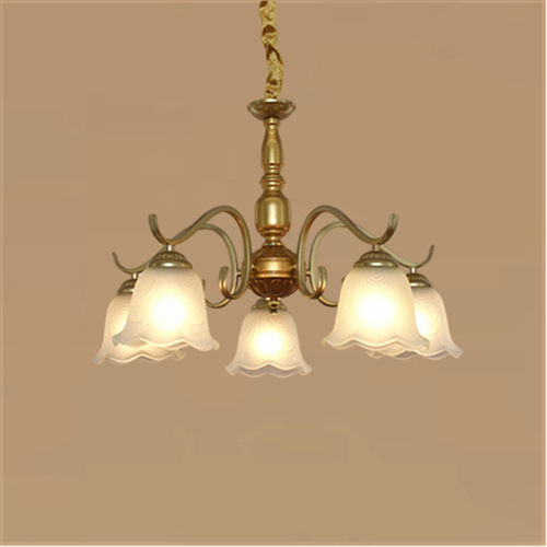 欧式简约铁艺金色客厅吊灯