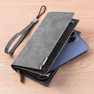 男士长款钱包大容量青年拉链皮夹手包多卡位一体卡包多功能手拿包