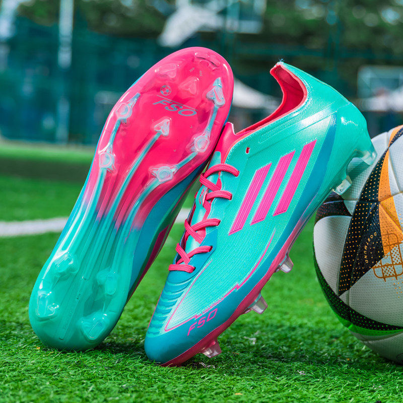梅西F50防水FG+TF无鞋带足球鞋男长钉碎钉短钉AG比赛儿童学生防滑