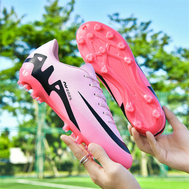 C罗刺客梅西高帮足球鞋儿童学生TF碎钉专业训练青少年成人AG长钉