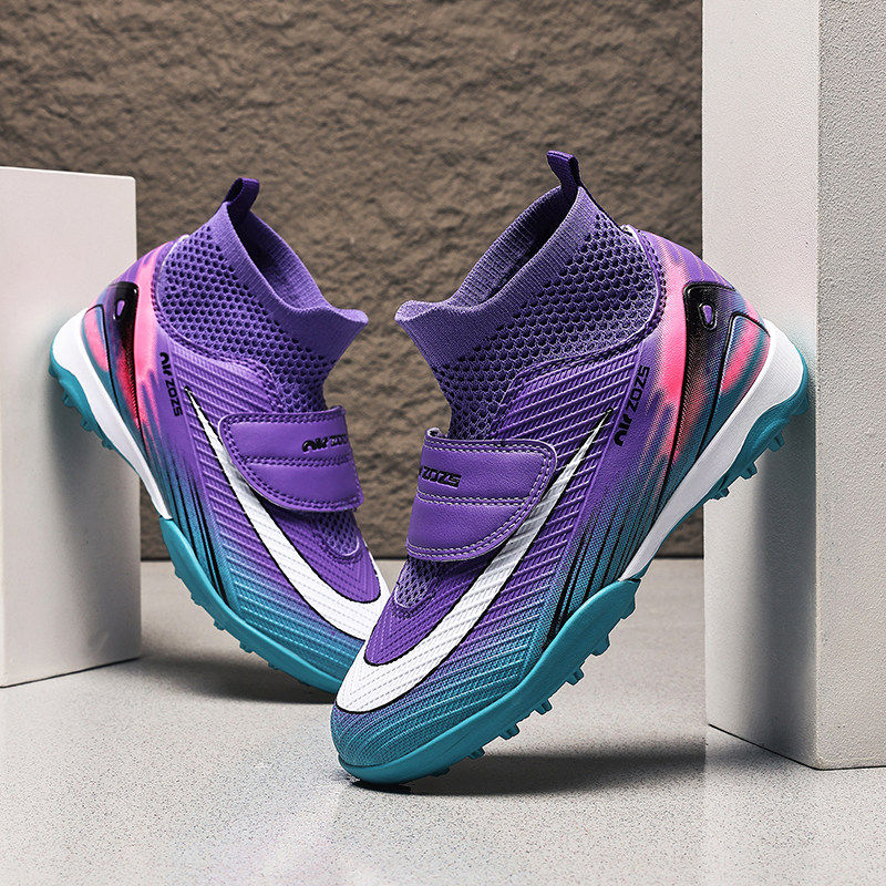 C罗刺客儿童足球鞋男童女童小学生男孩tf碎钉魔术贴短钉训练鞋男