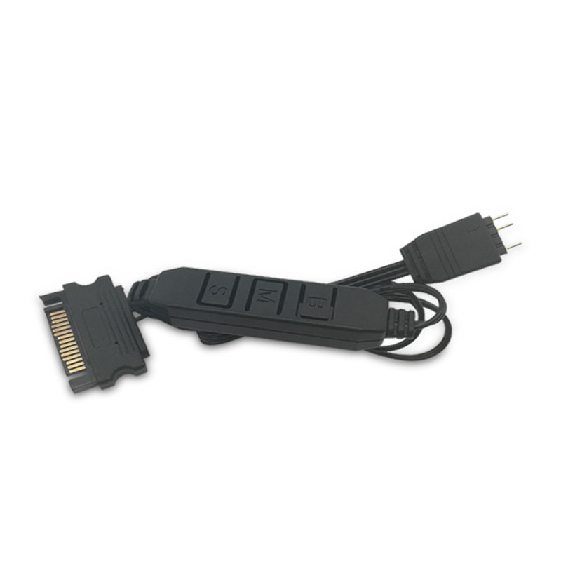 LIMIN COMPUTER CASE RGB MAGIC FAN LIGHTING CONTROLLER WIRE CONTROL HUB SATA LARGE 4P 12V 5V