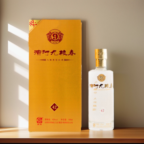滨河九粮春42度单瓶两瓶九粮香型白酒甘肃名酒张掖特产酒鼎牛名酒