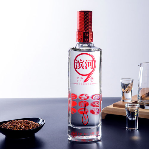 滨河9年42度九粮香型白酒500ml*4