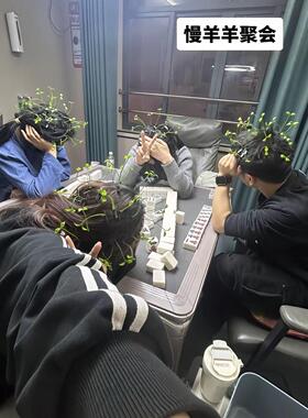 【慢羊羊长草发夹】麻将发夹惩罚道具抽象整蛊发饰汽车摆件学