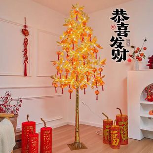 春节装饰摆件发光树马年气氛灯饰2026新年过年家用落地灯新年礼物