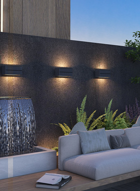 ume户外壁灯太阳能市电两用节能庭院别墅墙壁路灯室外防水灯具