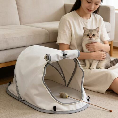 小狗小猫宠物帐篷小屋小窝户外草地郊游露营野餐防晒室内轻便携带