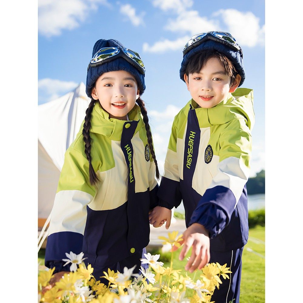 小学生校服春秋装冲锋衣三件套一年级教师儿童班服冬季幼儿园园服