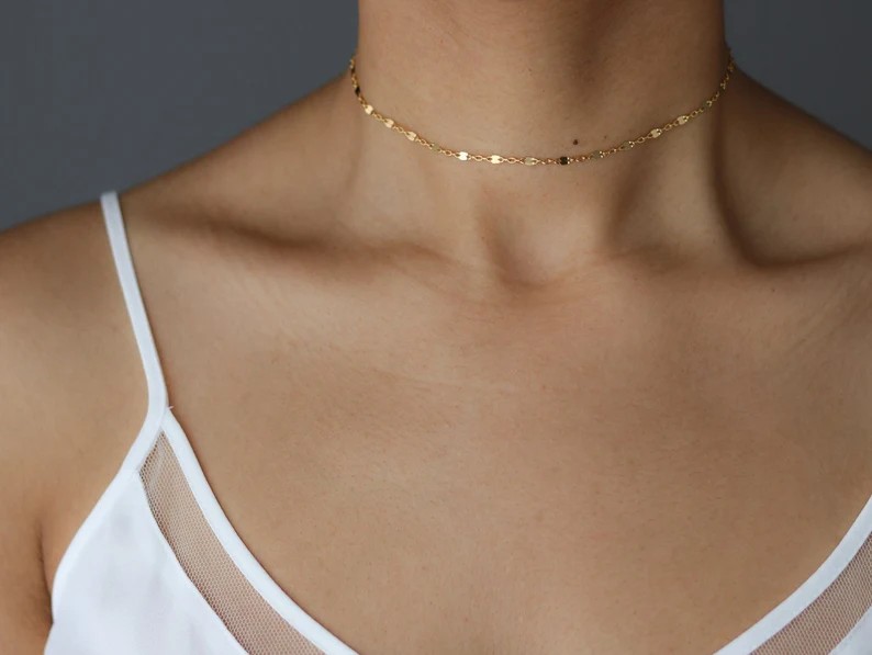 14K包金925纯银唇形链条女不掉色