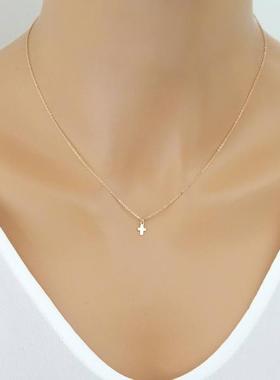 新品美国14K包金女生配饰锁骨链