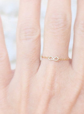 手工美国包金链条戒指极细