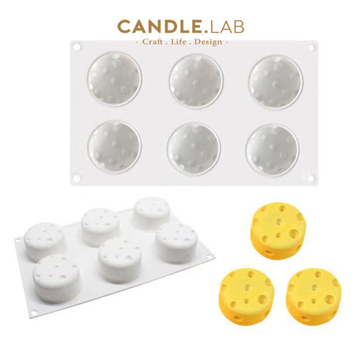 圆形奶酪diy香薰蜡烛硅胶模具