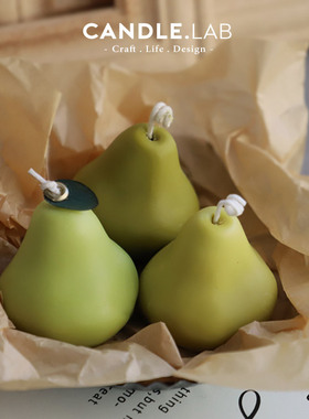 CANDLE.LAB | 西洋梨子鸭梨DIY香薰石膏蜡烛扩香石手工硅胶模具N1