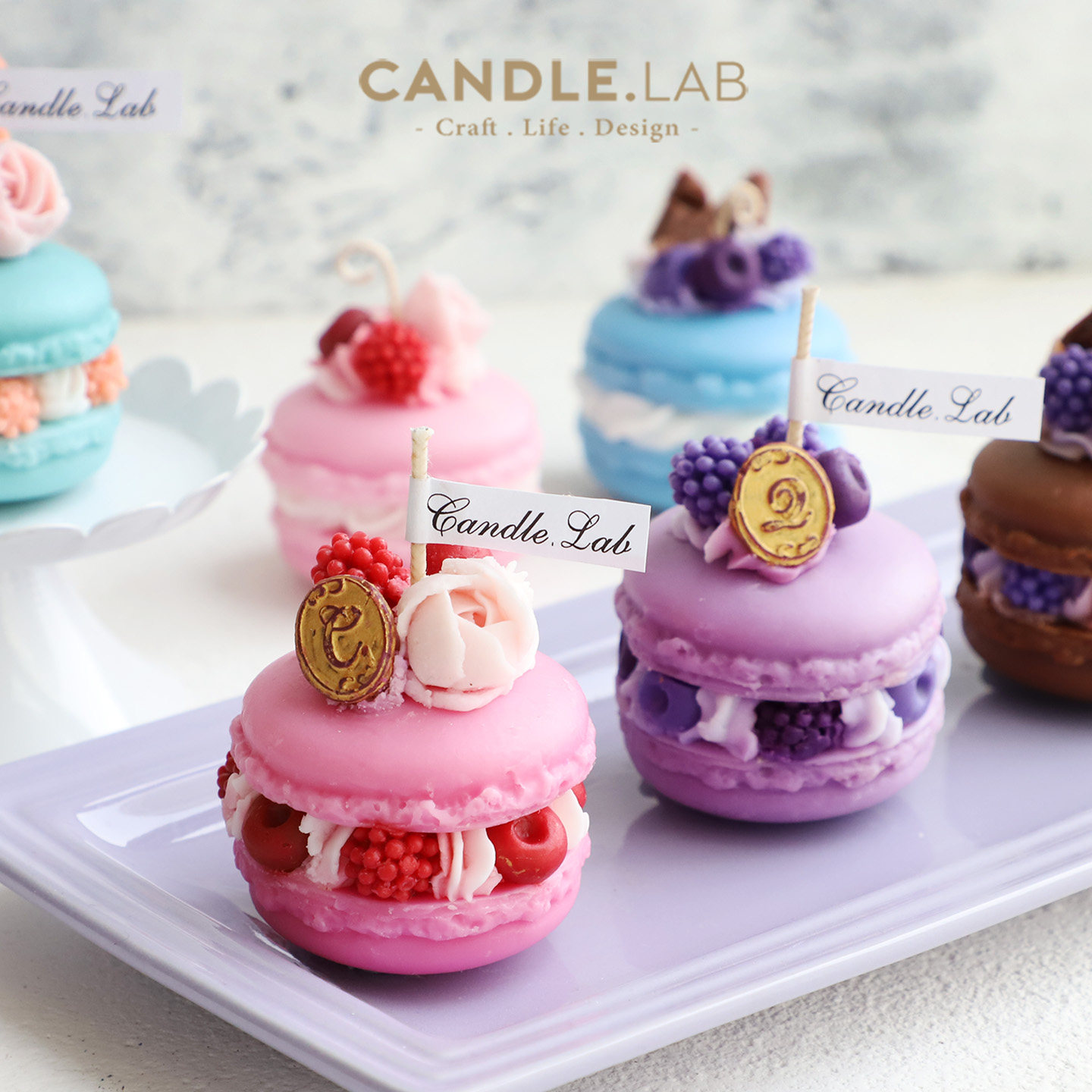 CANDLE.LAB | 法式马卡龙硅胶模具香薰蜡烛DIY易脱模甜品造型模具