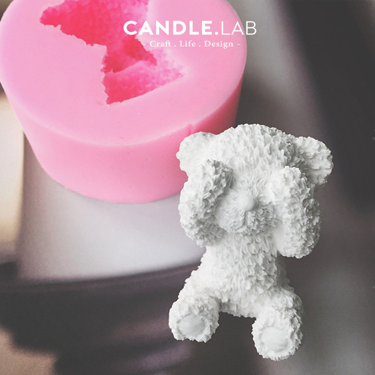 lab | 可爱捂眼睛小熊diy香薰石膏扩香手工车载硅胶模具22