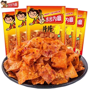 湖南特产步步为赢100g片片香麻辣张雪爱吃豆腐皮豆干休闲小吃零食