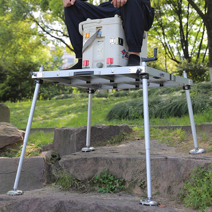 碳素钓台2026超轻碳纤维大平台垂钓加厚钓鱼台可折叠手摇加长腿