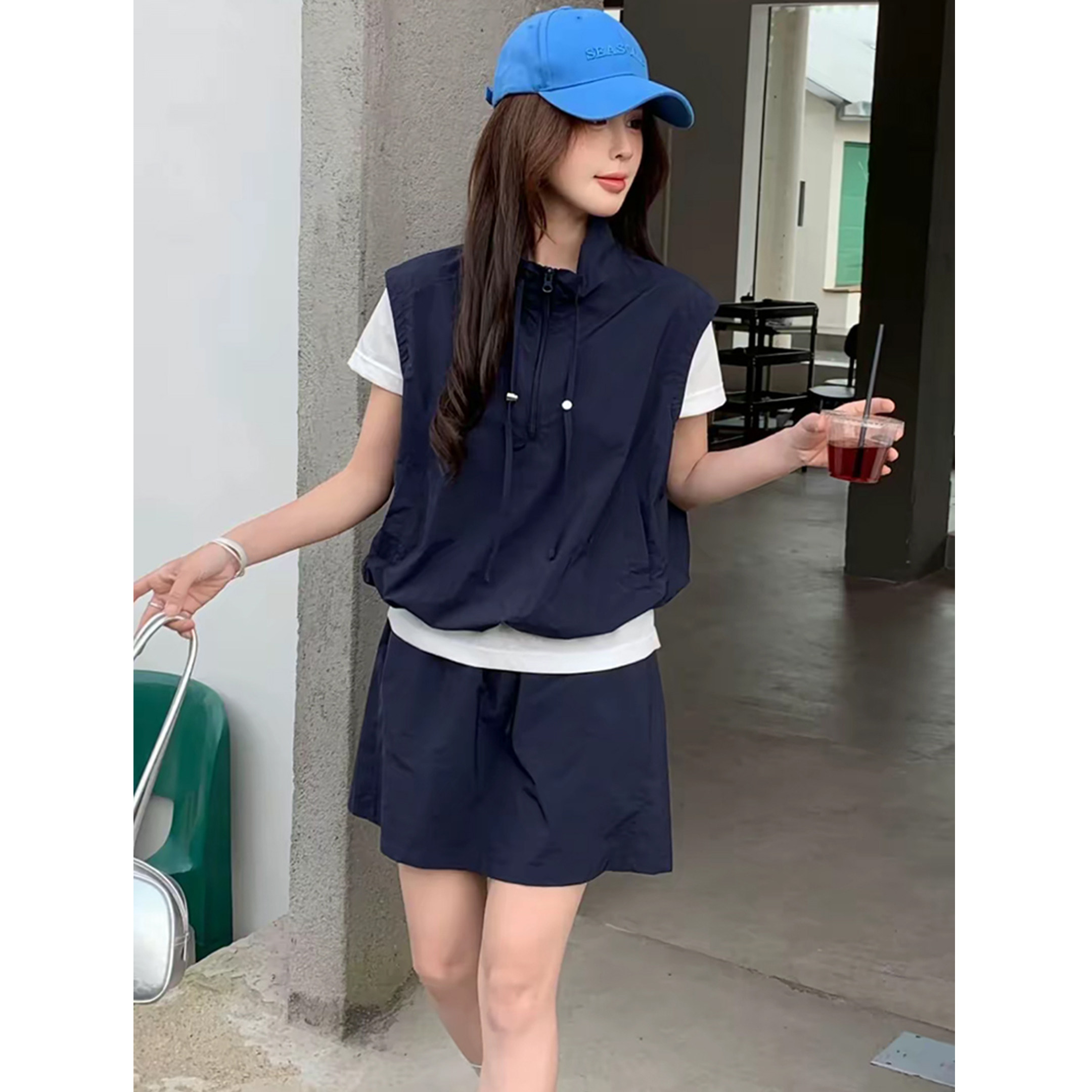 老钱风女装松弛感两件套背心开衫