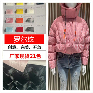 西欧春节新设计师【罗尔文】631高牢度时装波纹羽绒服布面料图案
