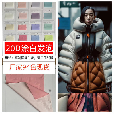 2024冬季新羽绒服布料发泡哑光