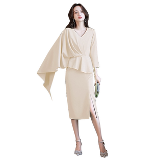 晚礼服裙女宴会气质轻奢小众高端正式场合年会主持人端庄大气晚宴