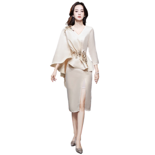 晚礼服女宴会气质轻奢小众高端高级感妈妈婚宴订婚日常可穿小个子