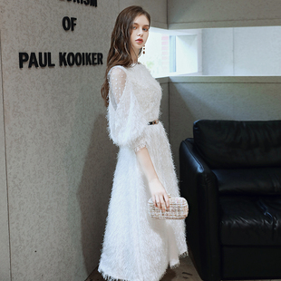 晚礼服女宴会气质高级感轻奢小众高端白色年会公主裙小个子冬季