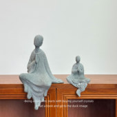 饰造景桌面摆件礼物 装 「无既是有 相由心生」悬坐无相佛禅意中式