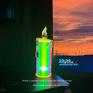 「携幻彩满天星辰赠与你」创意仿真蜡烛氛围感卧室小夜灯摆件礼物