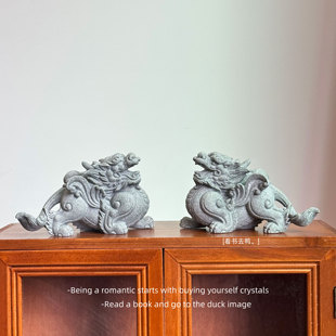 「貔貅展翅 飞黄腾达」貔貅麒麟玄关迎财纳福鱼缸造景摆件礼物