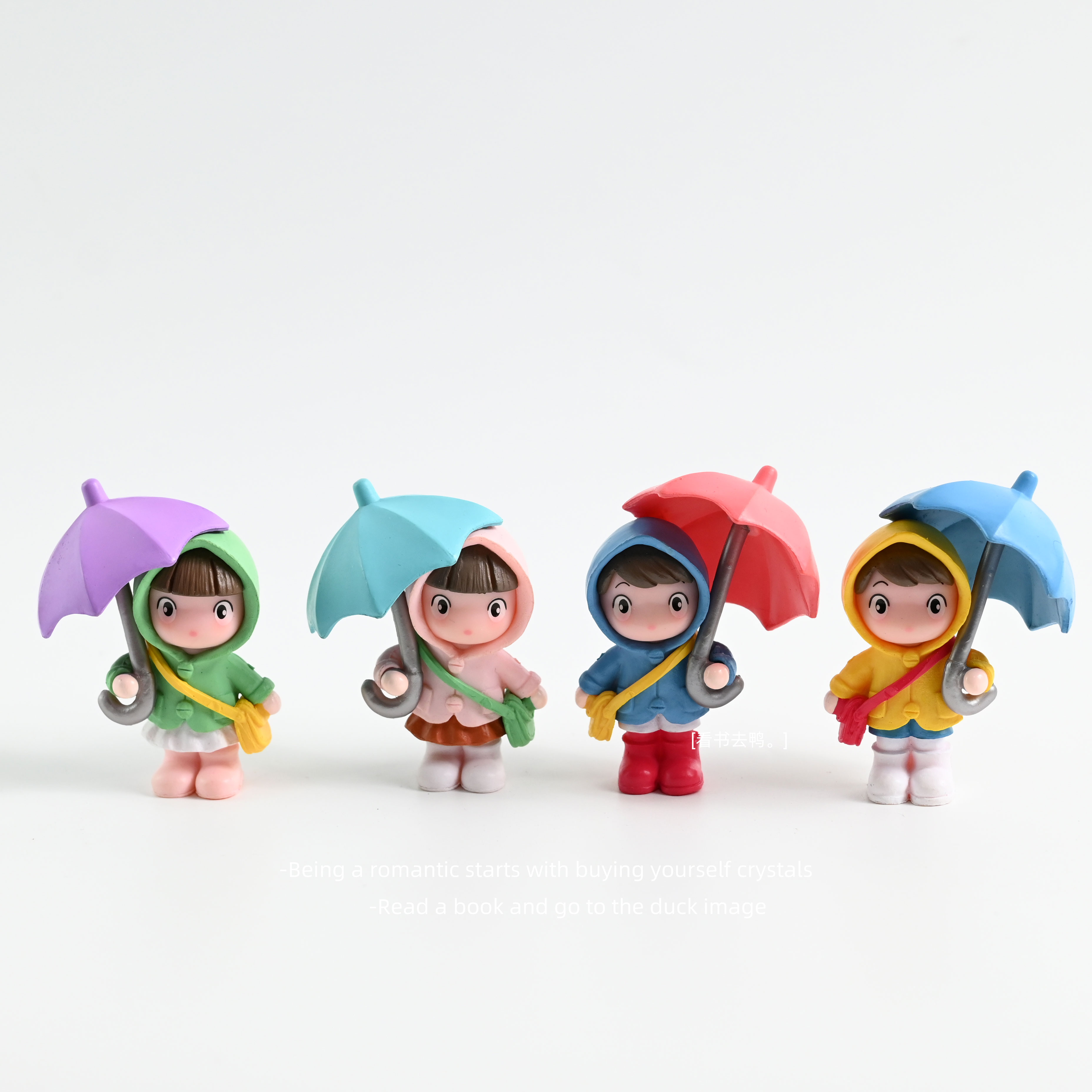 「打伞女孩 娃娃公仔  」可爱卡通人偶少女公仔装饰 手工摆件礼物