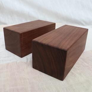 黑胡桃木DIY模型摆件道具 展示底座胸像实木方块形地战增高木墩子