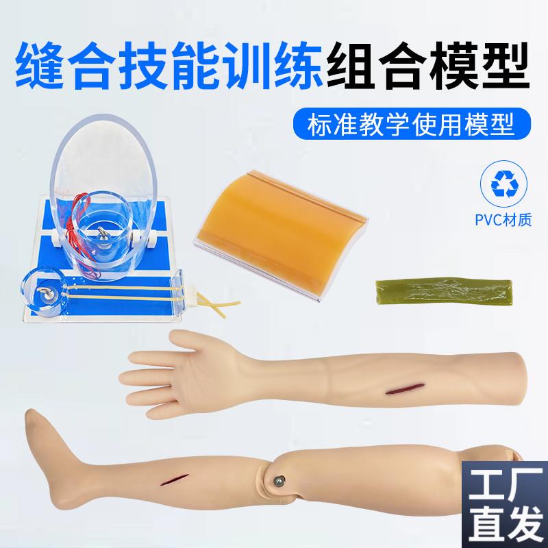 外科技能切开缝合练习肠管手臂腿上G下肢训练模块打结训练模型 - 实物图