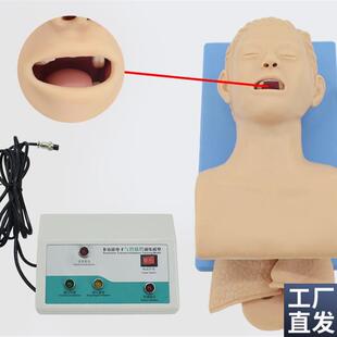 电子人体气管插管训练模型带牙齿受力报警成人气.道插管模具