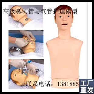 高级鼻饲管胃管与气管气道切开护理G模型气管插管洗胃训练模具